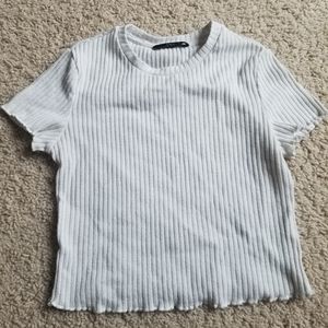 Shein ruffled crop top